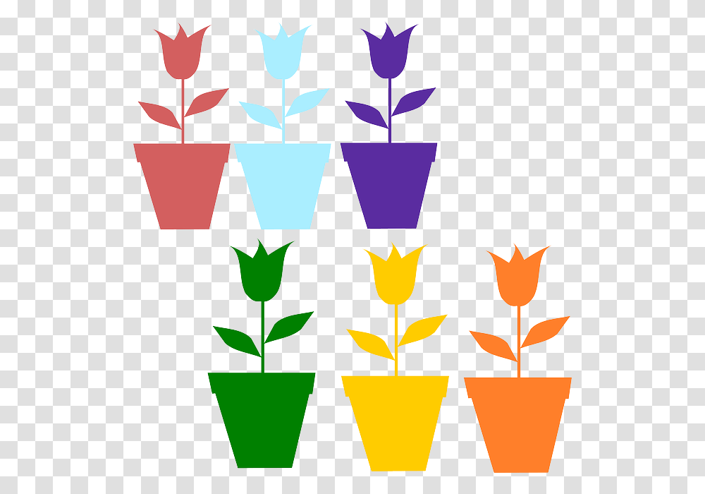 Download Flower Pot Silhouette Clipart Clip Art Flower, Plant, Painting Transparent Png