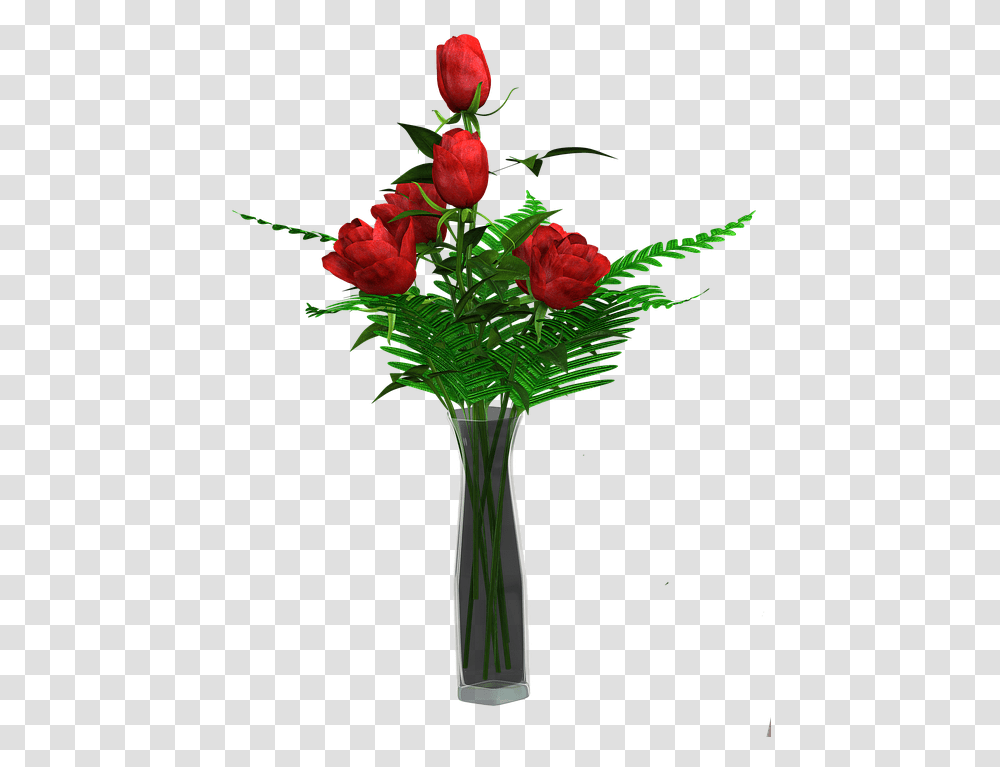 Download Flower Vase Image Rose In Vase, Plant, Blossom, Flower Bouquet, Flower Arrangement Transparent Png