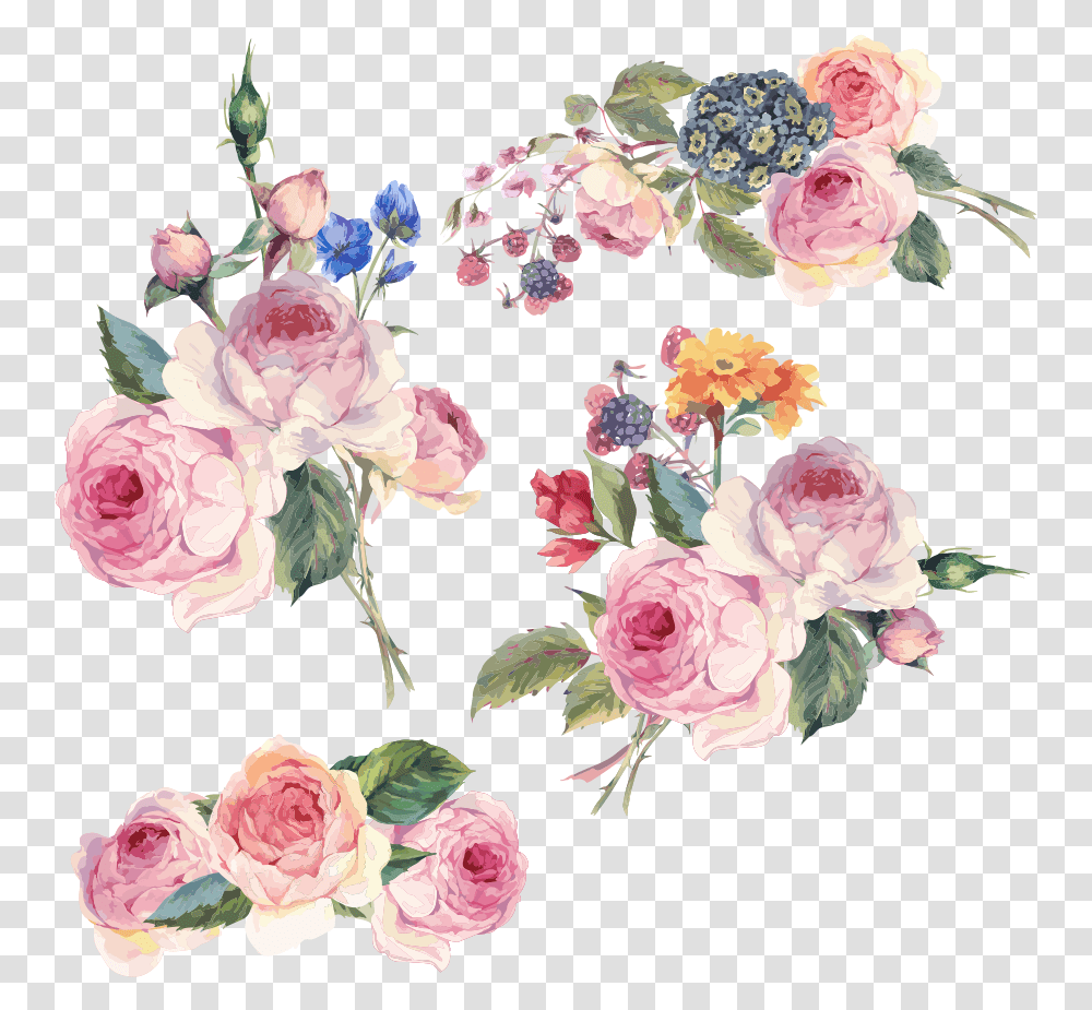Download Flower Vector Design Floral Flowers Hand Painted Flower Vector Free Download, Graphics, Art, Floral Design, Pattern Transparent Png