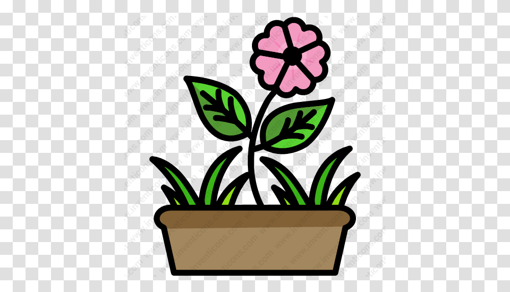 Download Flower Vector Icon Nature, Plant, Potted Plant, Vase, Jar Transparent Png