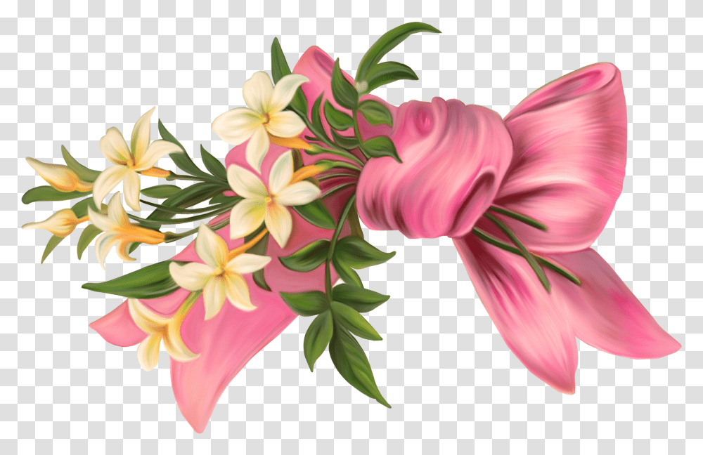 Download Flowers 8 Ribbon Flowers, Plant, Graphics, Art, Floral Design Transparent Png