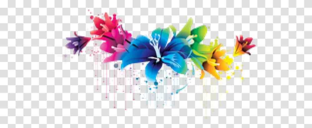 Download Flowers Vectors Images Blue Colorful Flowers, Graphics, Art, Pattern, Floral Design Transparent Png