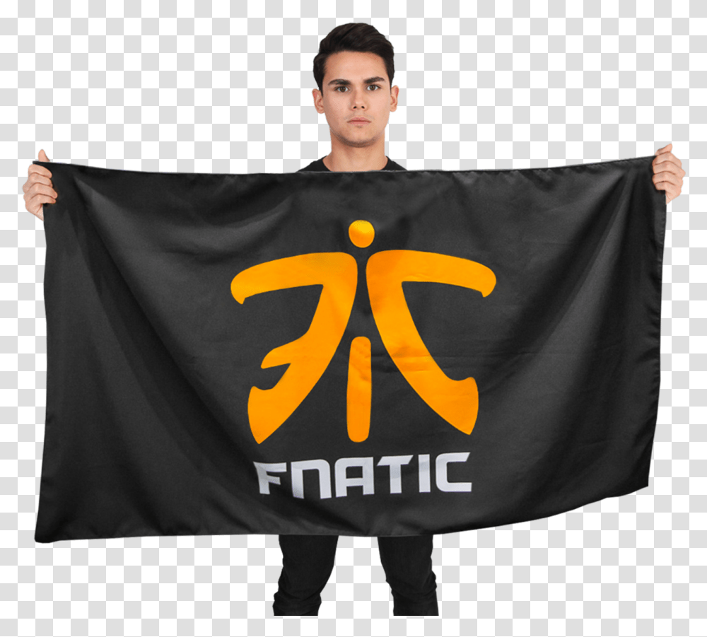 Download Fnatic Vitality Hd Fnatic, Text, Banner, Label, Person Transparent Png