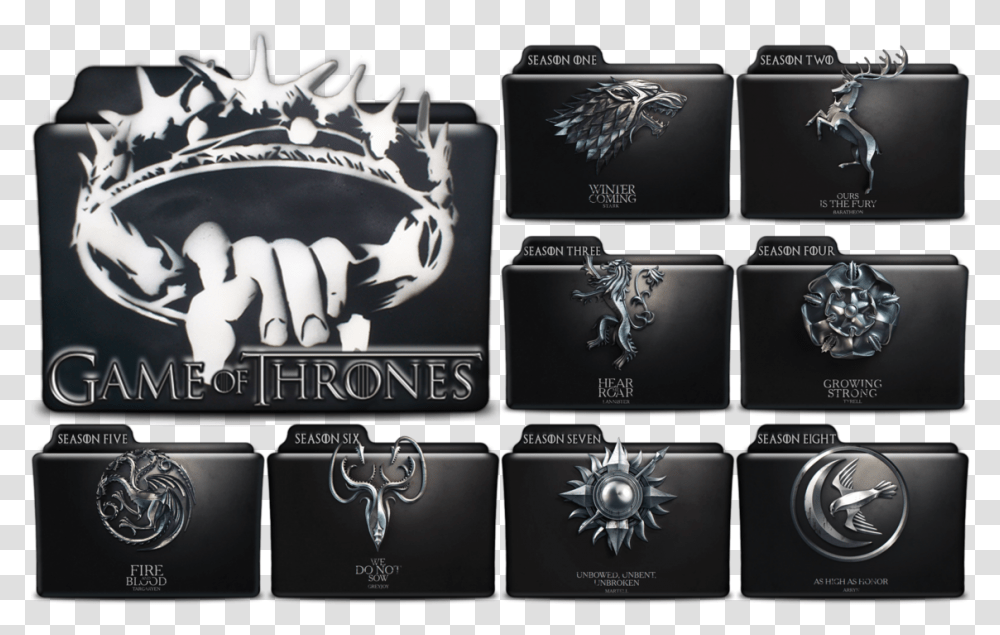 Download Folders Game Of Thrones Season 1 Icon Folder Game Of Thrones Folder Icon, Wristwatch, Symbol, Emblem, Hand Transparent Png