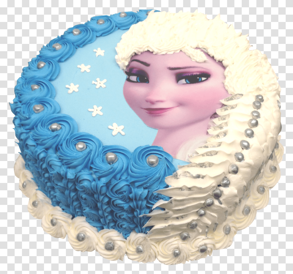Download Follow Us Frozen Cake Frozen Birthday Cake, Doll, Toy, Dessert, Food Transparent Png