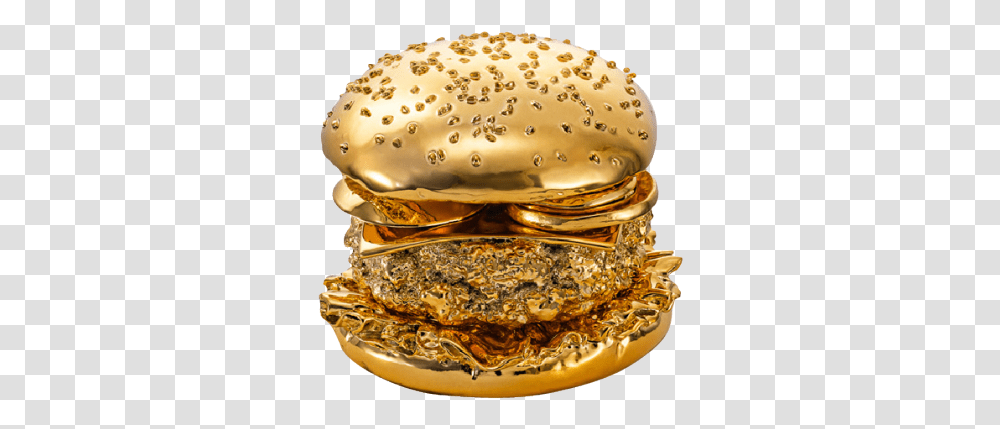 Download Food Thug Bling Gold Burger Fast Five Guys Golden Burger, Birthday Cake, Dessert, Wedding Cake, Sweets Transparent Png