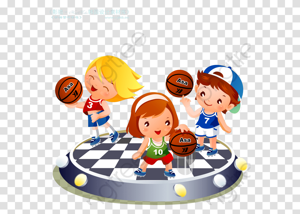 Download Footbal Clipart Cartoon Basketball Dibujos Hermosos Animados, Person, People, Text, Diwali Transparent Png