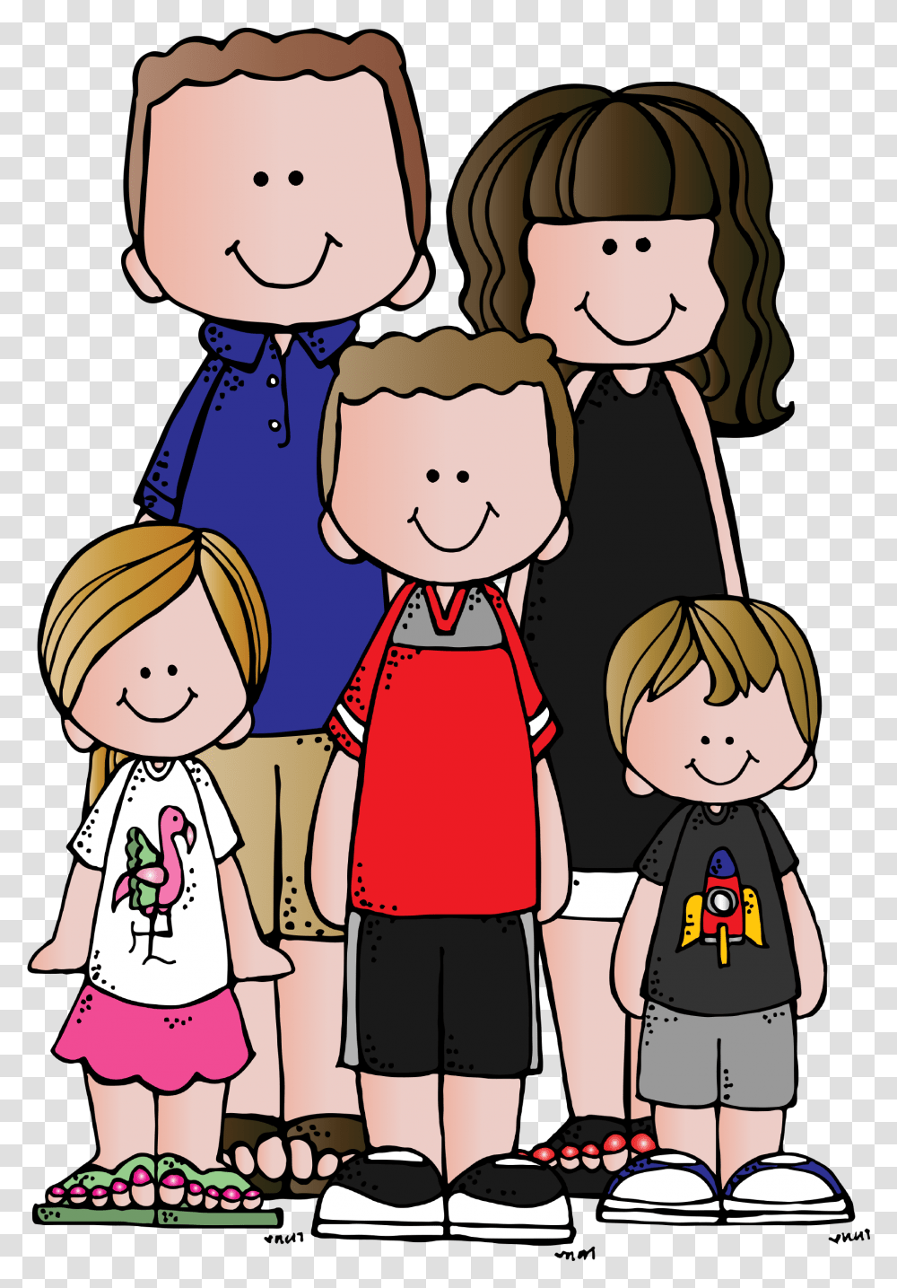 Download Football Clipart Family Melonheadz Family Melonheadz Family Clipart, People, Person, Girl, Female Transparent Png