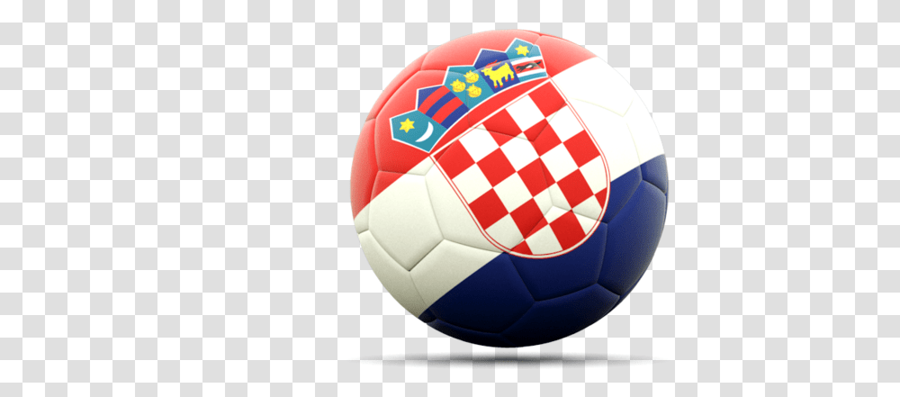 Download Football Icon Illustration Of Flag Croatia Croatia Flag, Soccer Ball, Team Sport, Sports Transparent Png