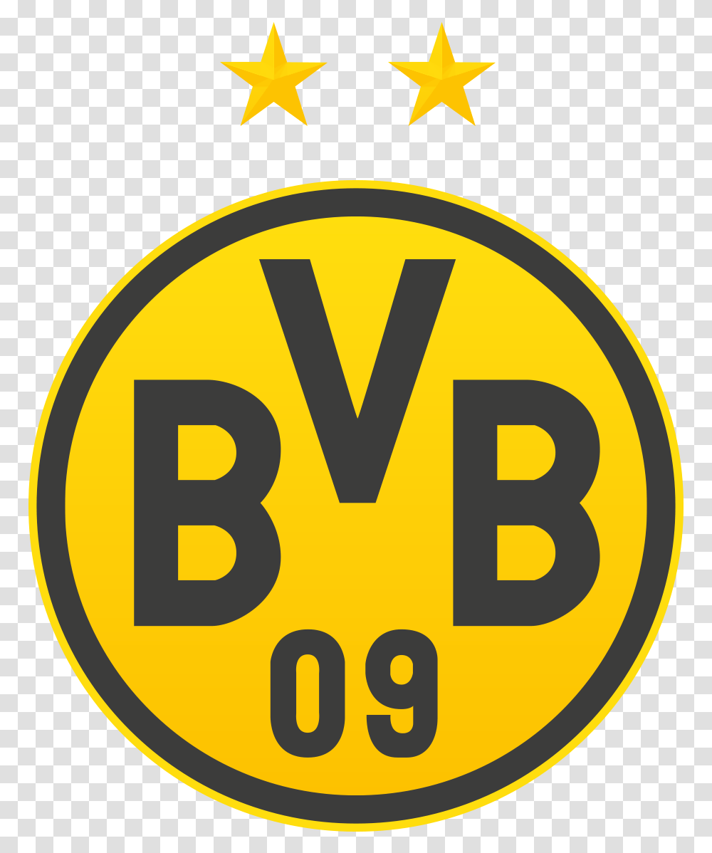 Download Football Wallpapers Bvb Logo Borussia Dortmund Logo Stars, Symbol, Trademark, Text, Sign Transparent Png
