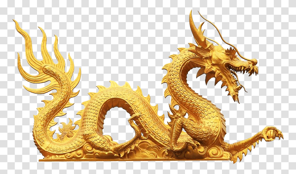 Download For Many Reasons China's Economy Is Called Chinese Golden Chinese Dragon, Dinosaur, Reptile, Animal Transparent Png