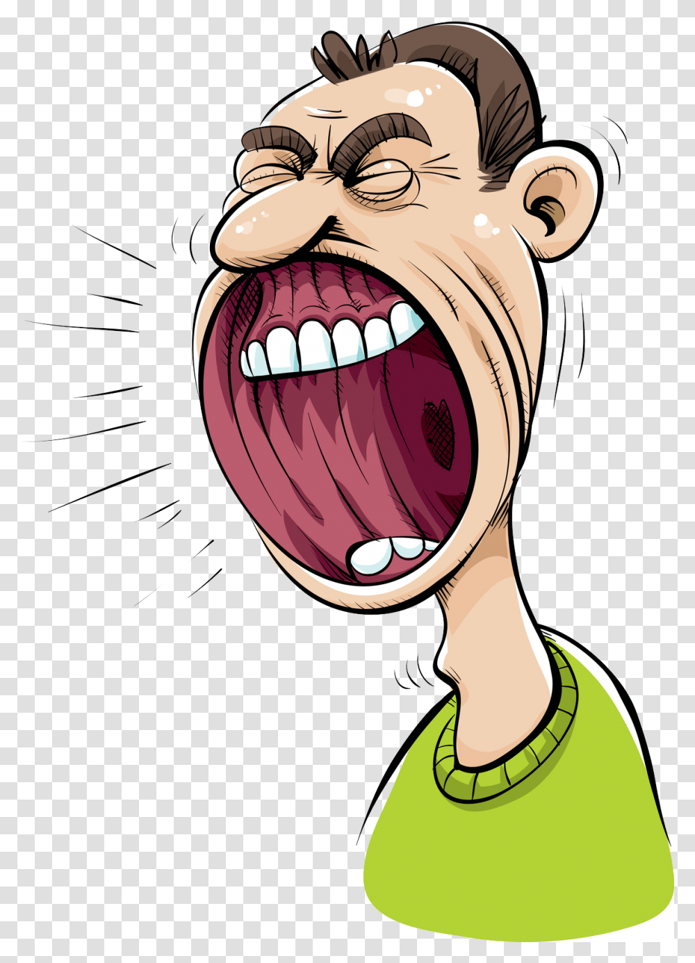 Download Forex Trader Yelling Shouting Cartoon, Teeth, Mouth, Lip, Tongue Transparent Png
