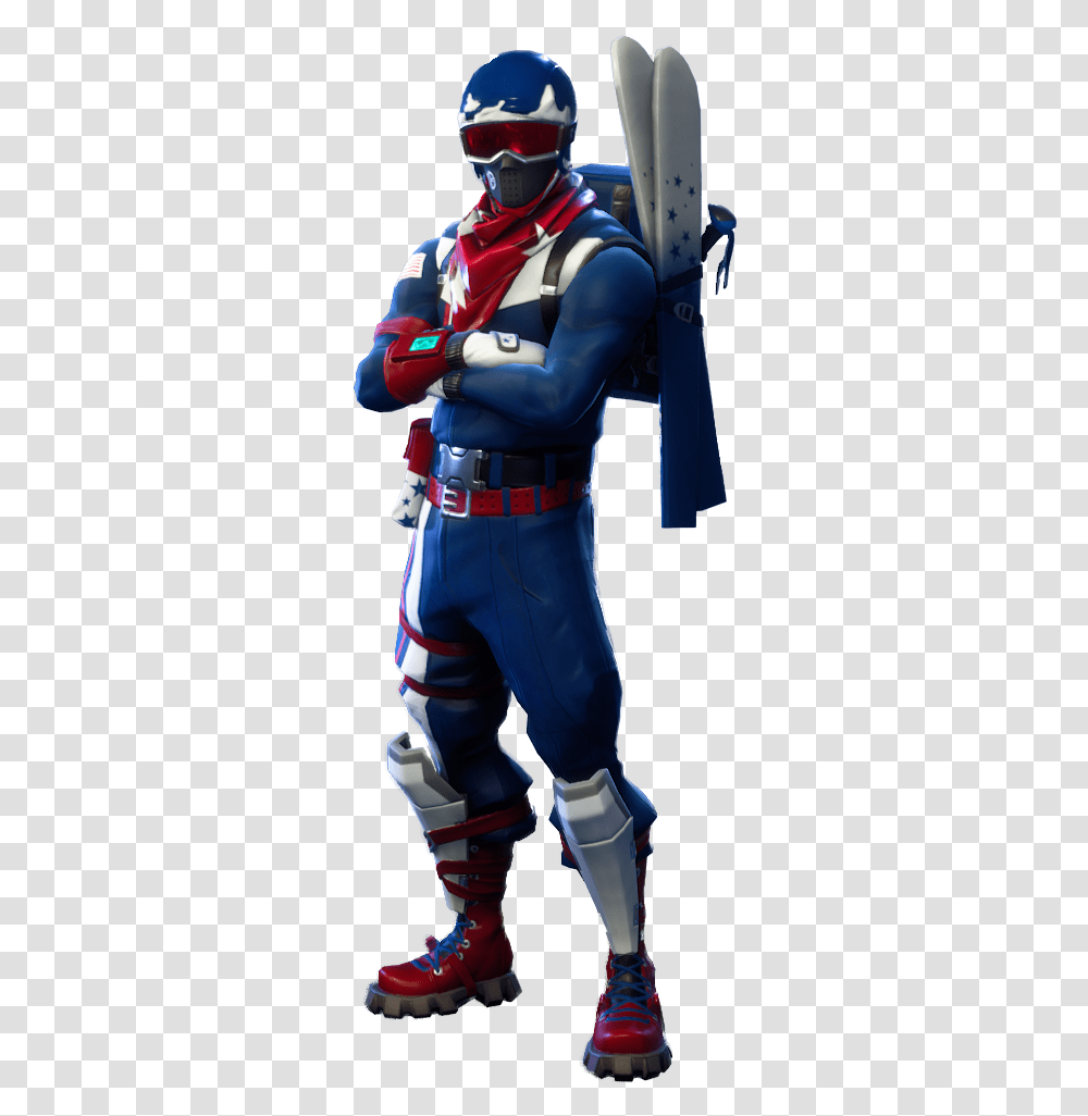 Download Fortnite Alpine Ace Usa Image For Free Fortnite Alpine Ace Chn, Helmet, Clothing, Person, People Transparent Png