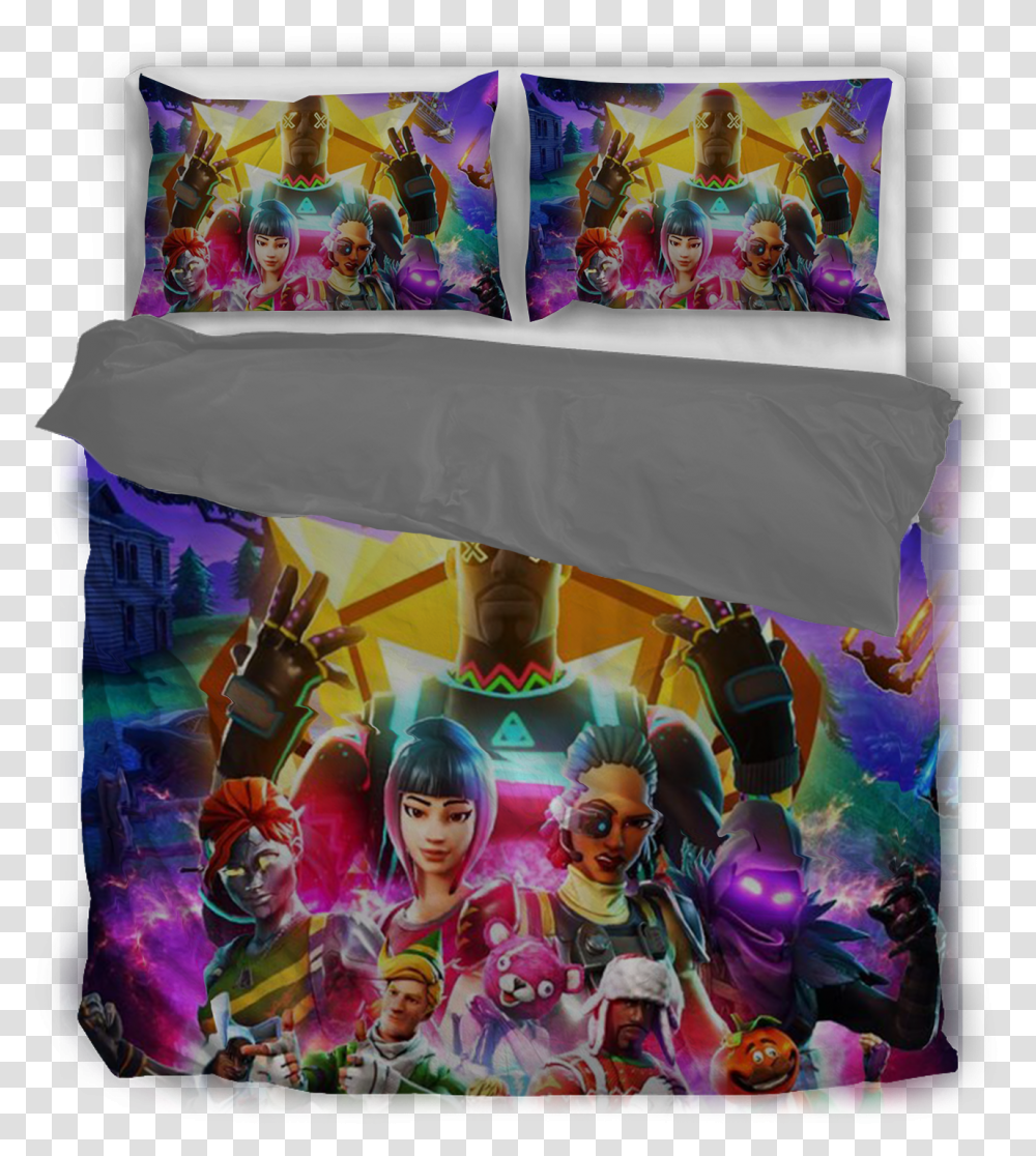 Download Fortnite Bedset Fortnite All Characters 3d Bedset Fortnite Background For Iphone, Doll, Toy, Figurine, Advertisement Transparent Png