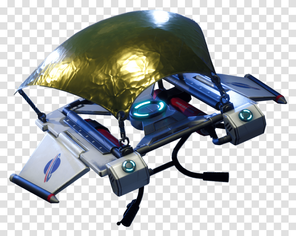 Download Fortnite Voyager Image For Free Cloud Strike Glider Fortnite, Helmet, Clothing, Spaceship, Aircraft Transparent Png