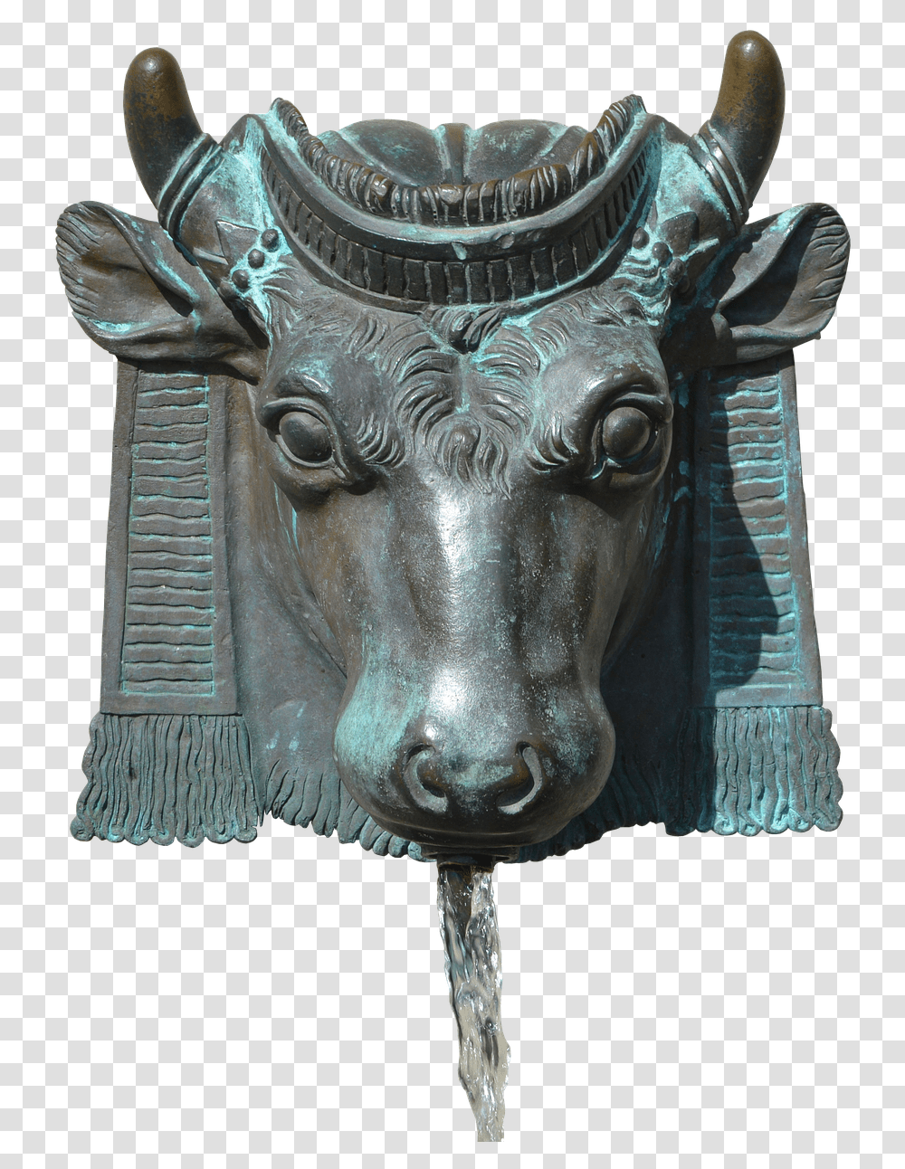 Download Fountain Bull Horns Free Photo Water, Bronze, Symbol, Archaeology, Emblem Transparent Png