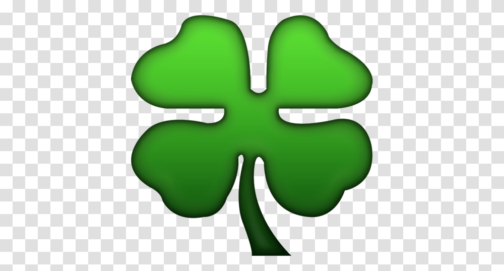 Download Four Leaf Clover Emoji Image In Emoji Island, Green, Plant, Star Symbol Transparent Png