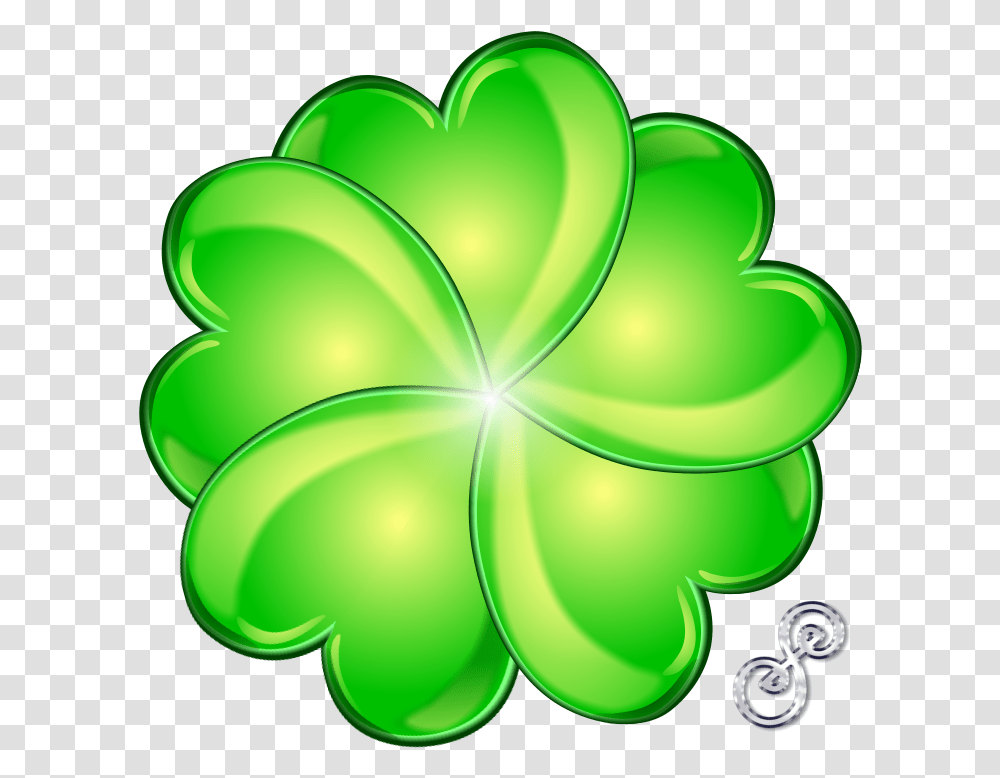Download Four Leaf Shamrock 5 Leaf Clover Drawing Five Leaf Clover Design, Light, Green, Neon, Ornament Transparent Png