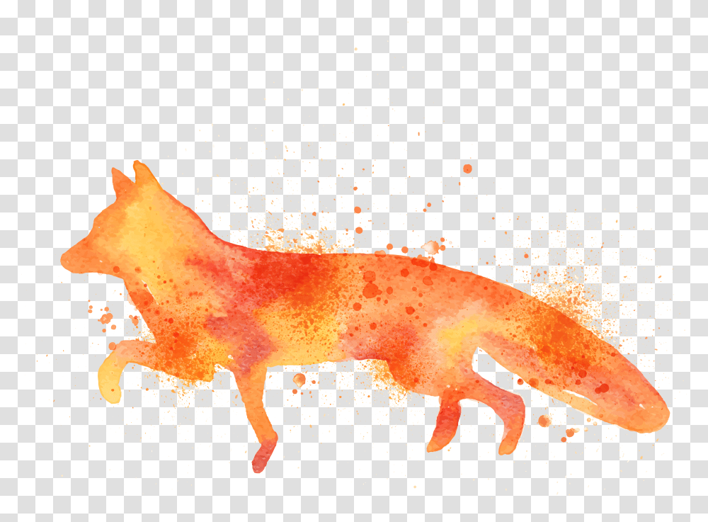 Download Fox Drawing Art Watercolor Fox Drawing, Mammal, Animal, Wildlife, Bonfire Transparent Png