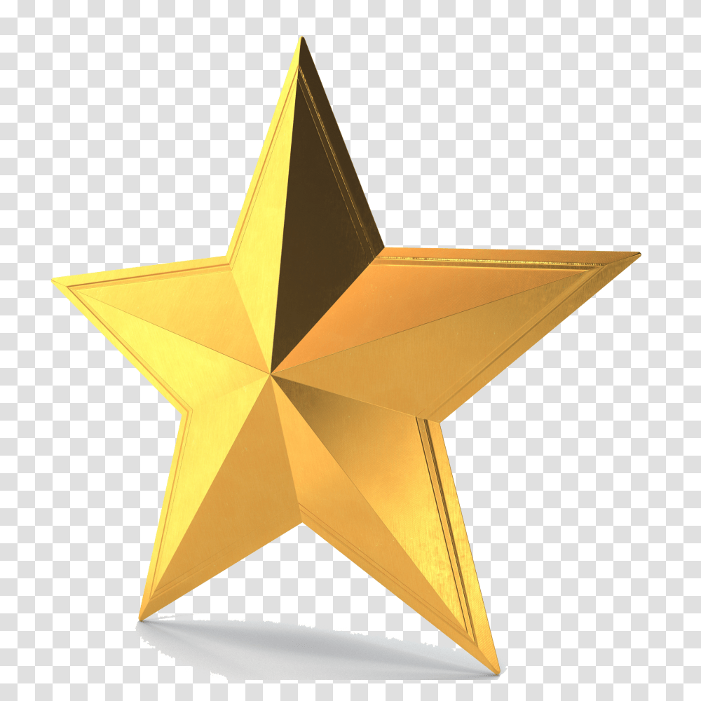 Download Free 3d Gold Star Pic Gold Star 3d, Symbol, Star Symbol Transparent Png