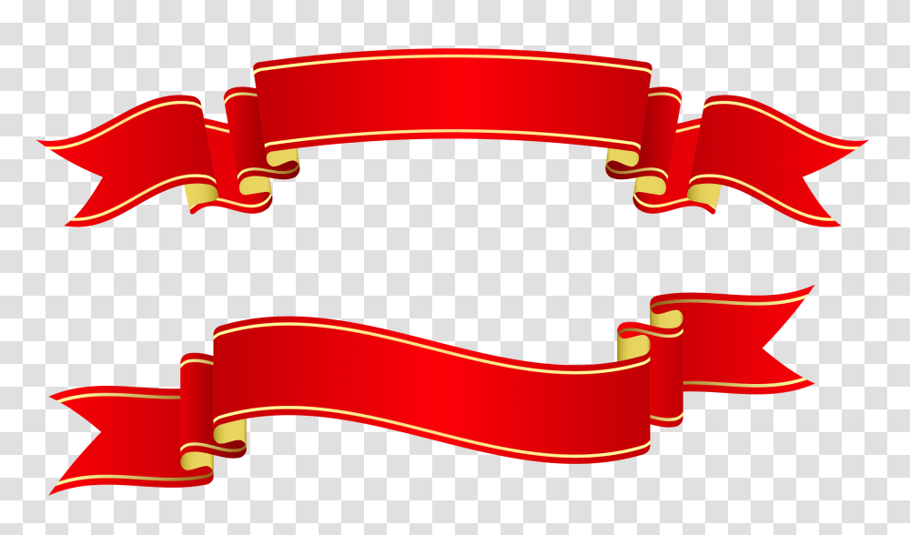 Download Free Banner Ribbon Red Banners Dlpngcom Christmas Banner Ribbon, Bracelet, Jewelry, Accessories, Accessory Transparent Png
