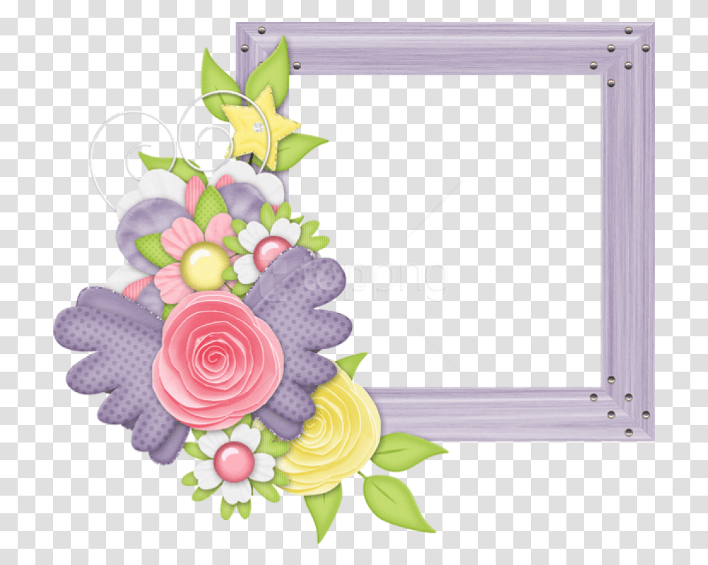 Download Free Best Stock Photos Cute Large Design Purple Cute Flower Borders Clipart, Graphics, Floral Design, Pattern, Mail Transparent Png