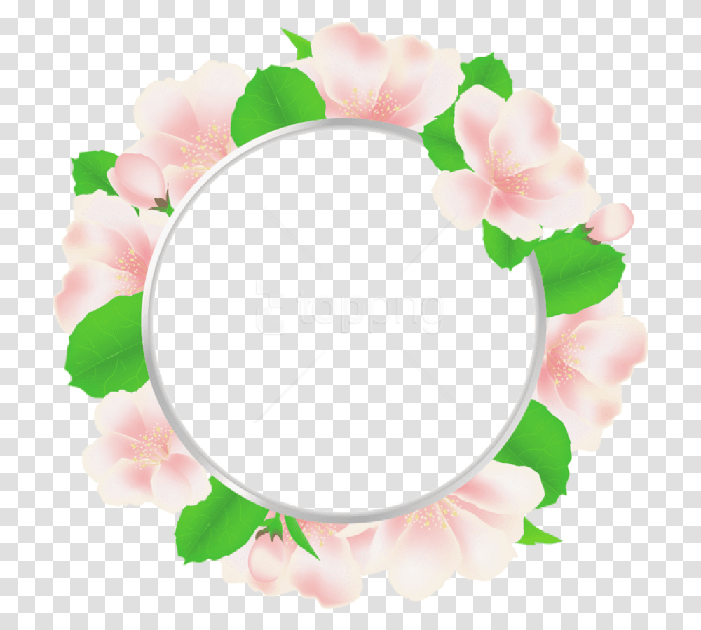 Download Free Best Stock Photos Large Round Flower Frame, Plant, Graphics, Art, Blossom Transparent Png