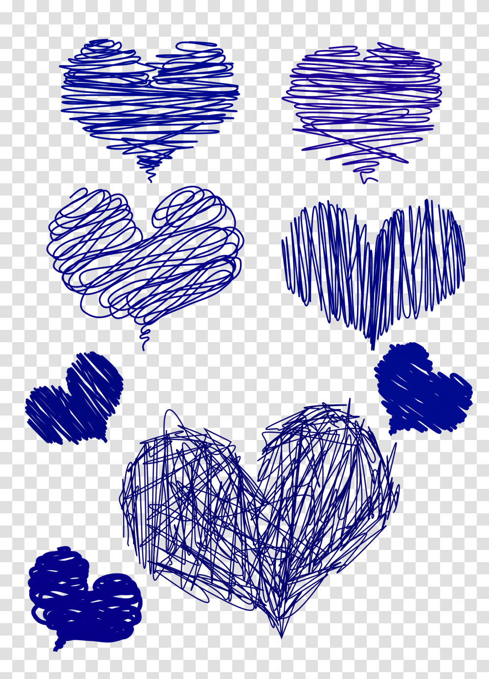 Download Free Blue Hand Drawn Heart Dlpngcom Hand Drawn Blue Hearts, Text, Symbol, Pillow, Cushion Transparent Png