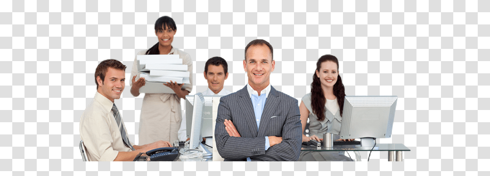 Download Free Business People Computer 1 Image People Using Computer, Person, Clothing, Suit, Coat Transparent Png