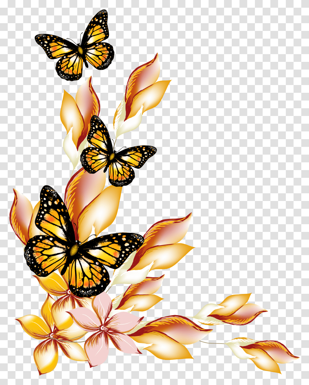 Download Free Butterfly And Flower Butterflies Vector Butterfly, Animal, Invertebrate, Insect, Graphics Transparent Png