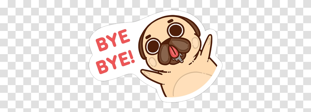 Download Free Bye Kawaii Kitty Puglie Pug, Label, Text, Plant, Food Transparent Png