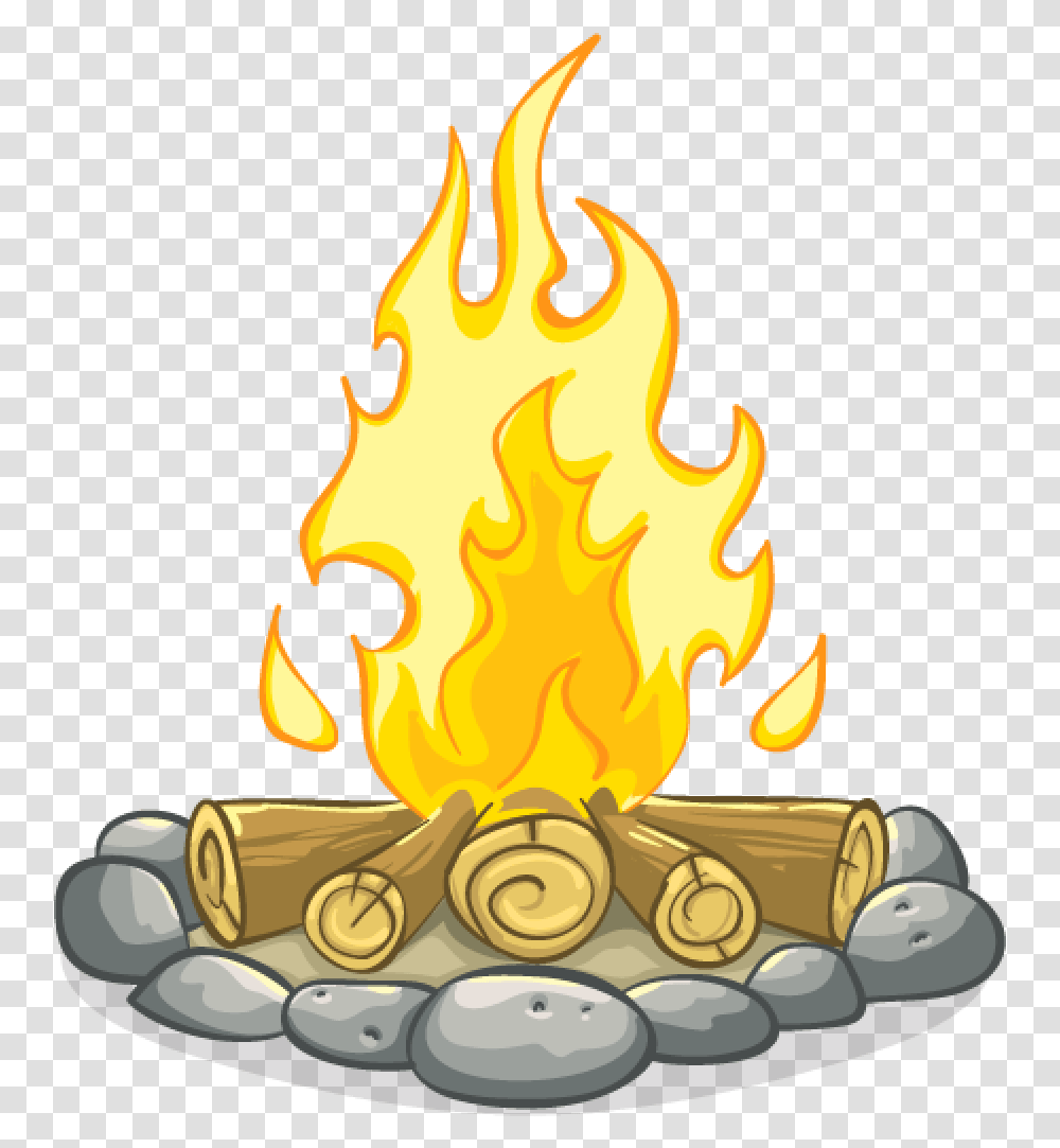 Download Free Campfire File Icon Favicon Freepngimg Camp Fire Clipart Background, Flame, Bonfire, Birthday Cake, Dessert Transparent Png