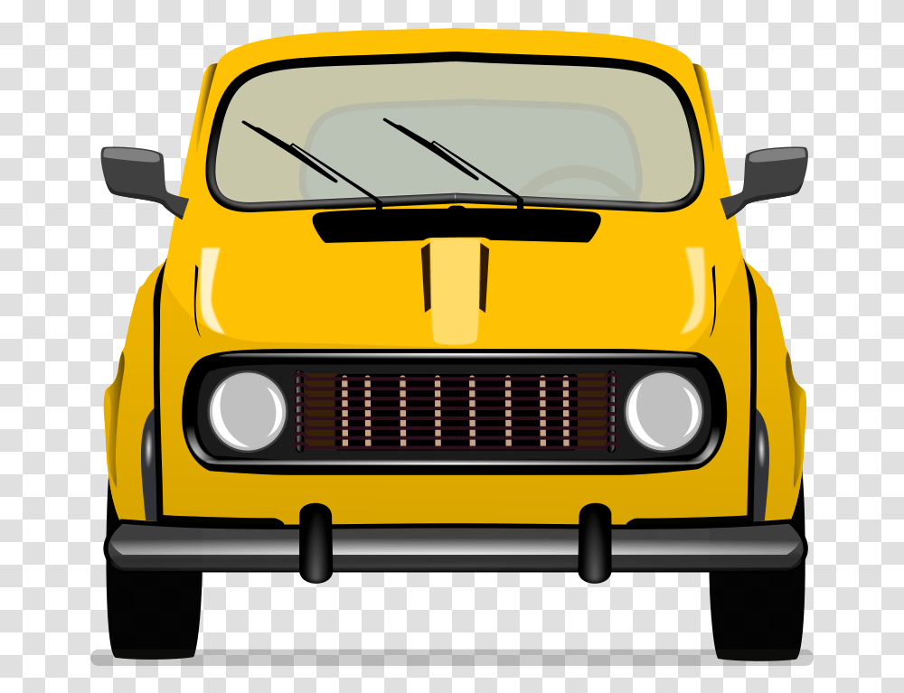 Download Free Car Frontview Vintage Old Remix Dlpngcom Vector Car Front View, Vehicle, Transportation, Automobile, Taxi Transparent Png