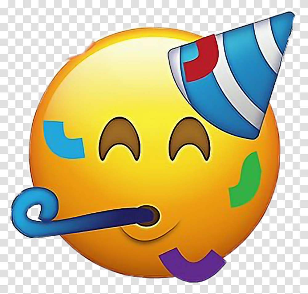 Download Free Celebration Emoji Pictures Birthday Emoji, Clothing, Apparel, Helmet, Hat Transparent Png