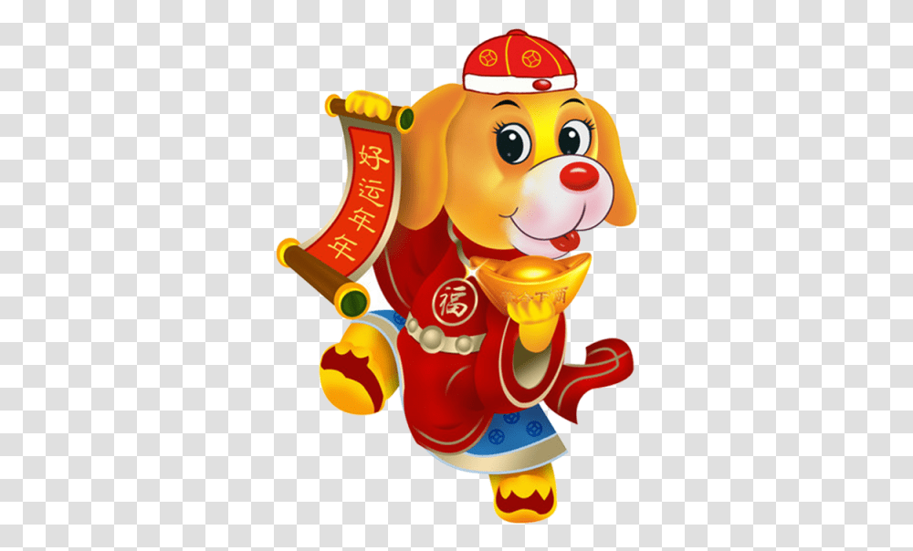 Download Free Chinese New Year 2018 Red Dogs Chinese New Year Dog, Toy, Super Mario, Performer, Outdoors Transparent Png