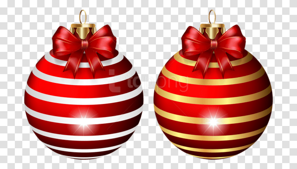 Download Free Christmas Ball Set With Bow Images, Ornament, Sweets, Food, Confectionery Transparent Png