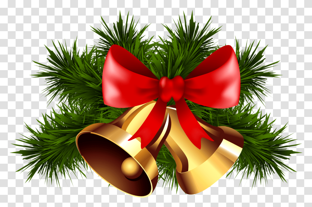 Download Free Christmas Ribbon Download Bell Christmas, Plant, Tree, Ornament, Flower Transparent Png