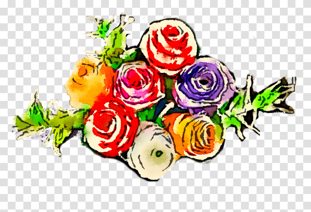 Download Free Clip Art Clipart Garden Roses Floral Clip Art, Graphics, Floral Design, Pattern, Plant Transparent Png
