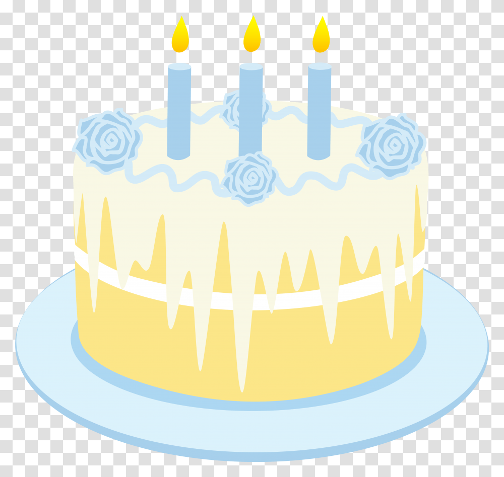 Торт со свечками на прозрачном фоне