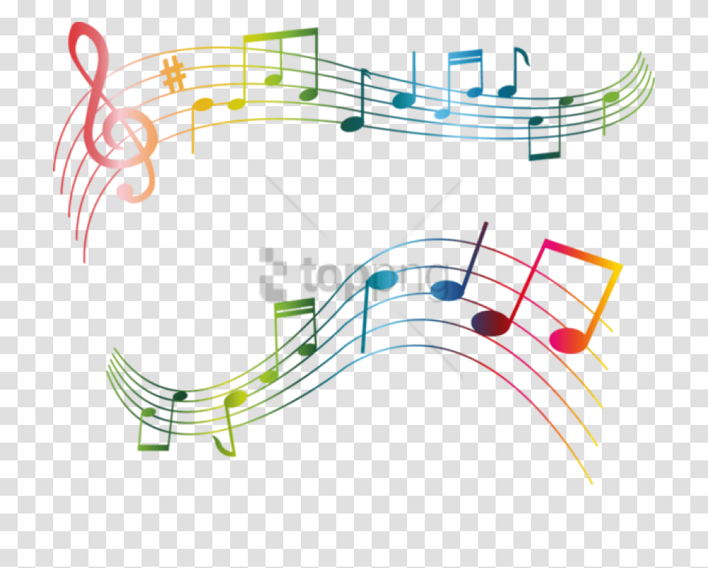 Download Free Color Music Notes Image With Colorful Music Notes, Graphics, Art, Light, Urban Transparent Png