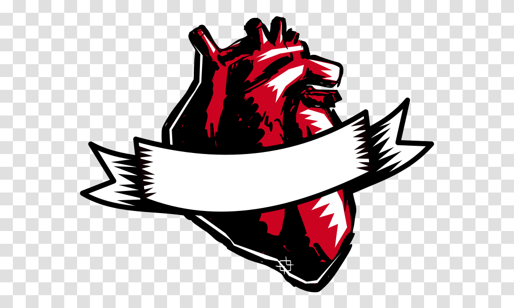 Download Free Corazn Con Liston Heart Logo Public Domain, Hand, Graphics, Weapon, Weaponry Transparent Png