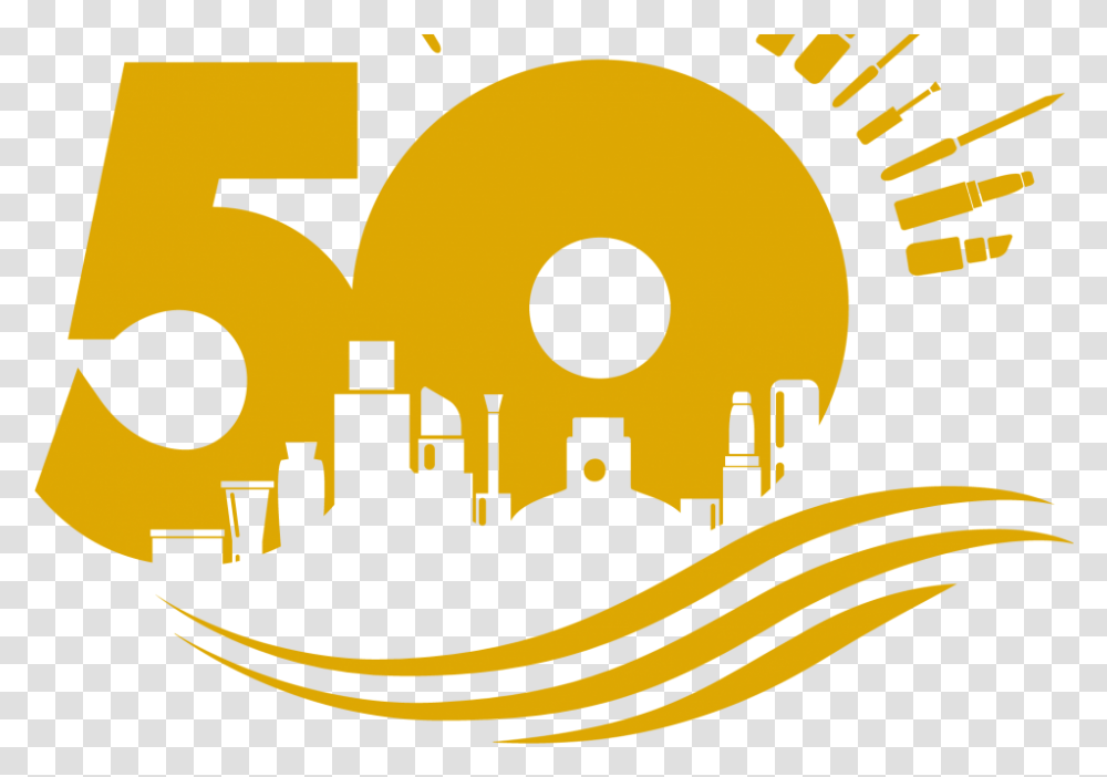 Download Free Coty Celebrating 50 50 Years Gold, Text, Symbol, Logo, Trademark Transparent Png