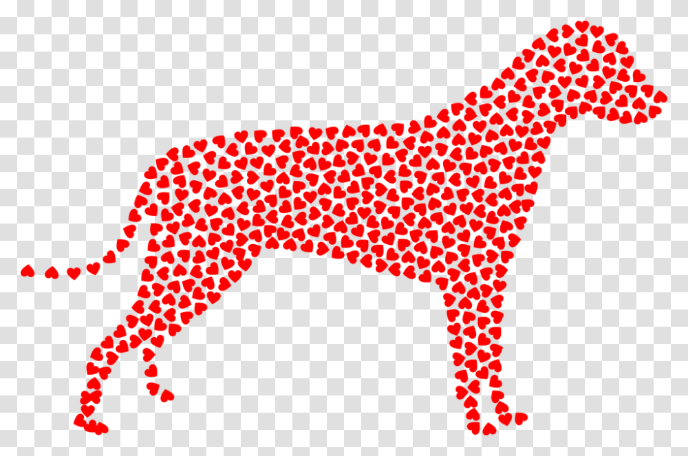 Download Free Dog Hearts Silhouette Dlpngcom Barcelona, Texture, Polka Dot, Mammal, Animal Transparent Png