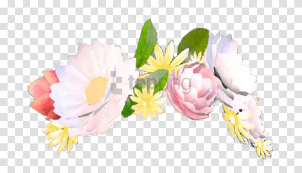 Download Free Emoji De Los Monitos Image With Corona De Flores Filtro De Snapchat, Plant, Flower, Petal, Anther Transparent Png