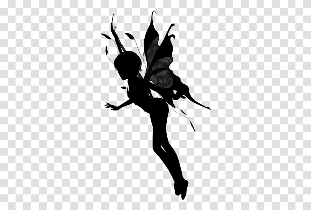 Download Free Fairy Download Image With Fairy Tail Black And White, Gray, World Of Warcraft, Halo Transparent Png