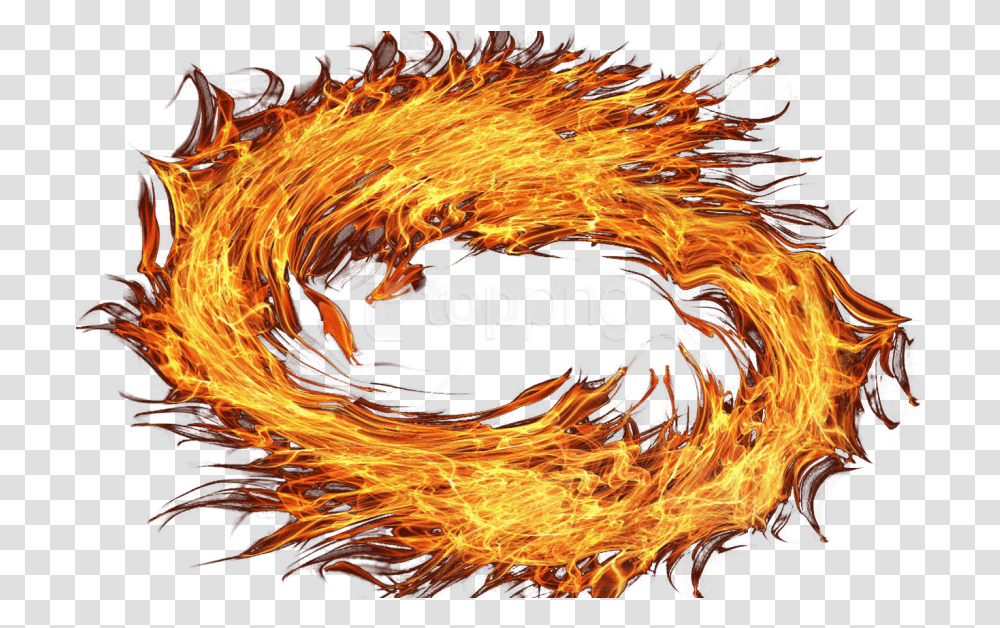 Download Free Fire Fire Circle Flame Full Fire Circle Smoke, Bonfire, Nature, Outdoors, Mountain Transparent Png