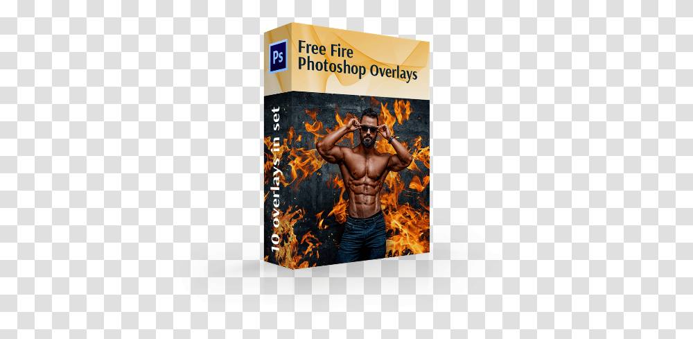 Download Free Fire Overlay Bundlefire For Photoshop Bodybuilding, Person, Human, Poster, Advertisement Transparent Png