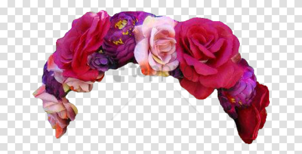 Download Free Flower Crown Flower Crown Pink, Hair Slide, Plant, Blossom, Rose Transparent Png