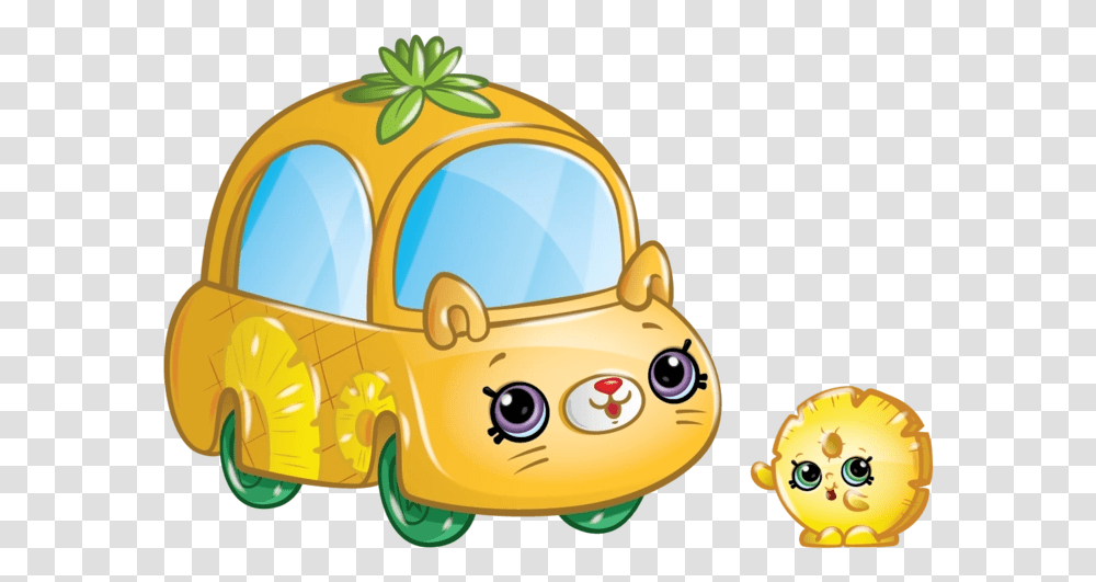 Download Free Food Car Yellow Shopkins Wheels Happy Shopkins Cutie Cars Cartoon, Toy, Piggy Bank, Vehicle, Transportation Transparent Png