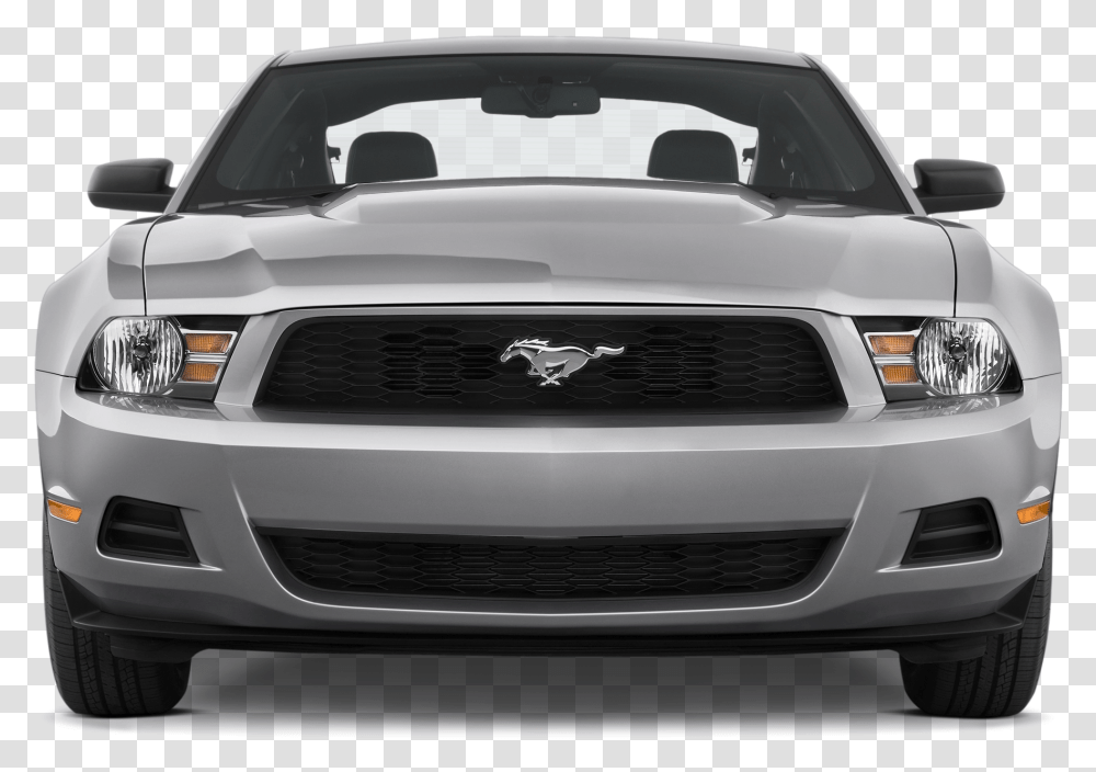 Download Free Front View Muscle Car Grill Ford Mustang 2010 Front, Vehicle, Transportation, Sports Car, Coupe Transparent Png